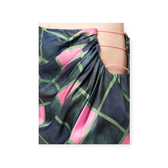 Ahluwalia  Cutout Draped Printed Mini‎ Skirt, UK12/US 8, New with tag - Picture 15 of 15